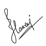 Black signature with